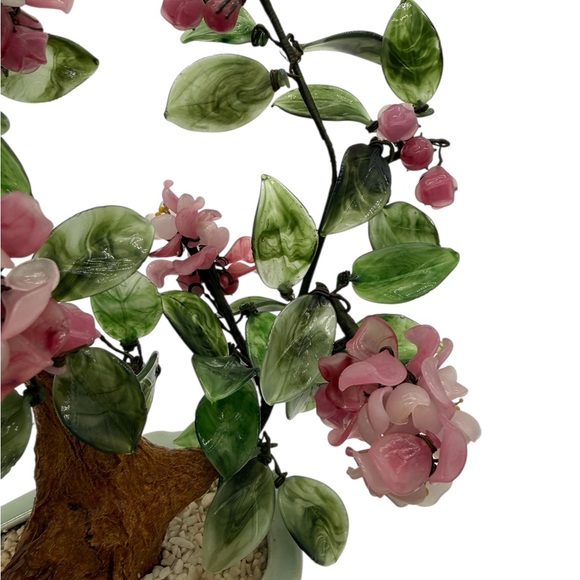 Vintage Large Chinese Jade/ Peking Glass Bonsai Tree - Picture 5 of 14